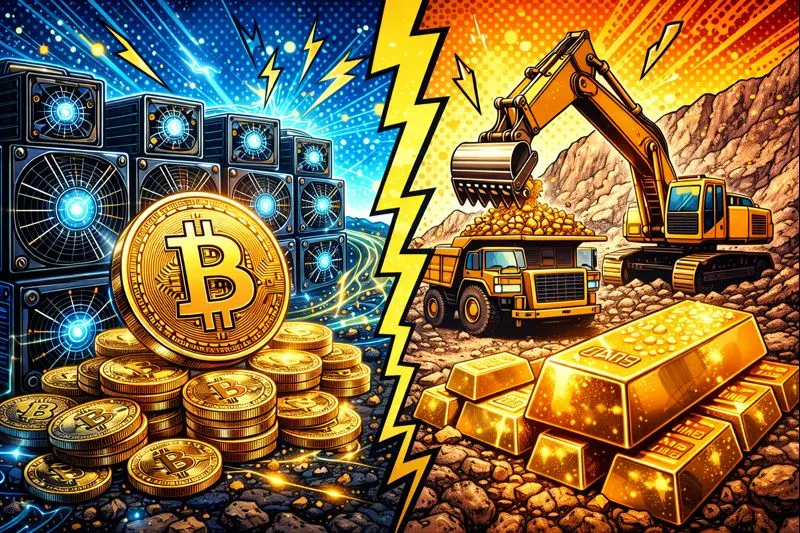 Цифровая добыча: сравниваем рентабельность майнинга биткоина и добычи золота