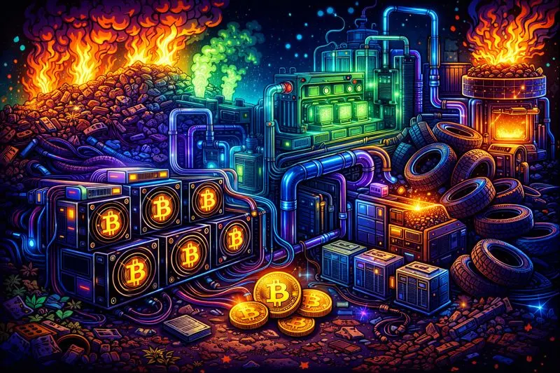 Майнинг на отходах: сжигание свалочного газа и утилизация старых шин для генерации